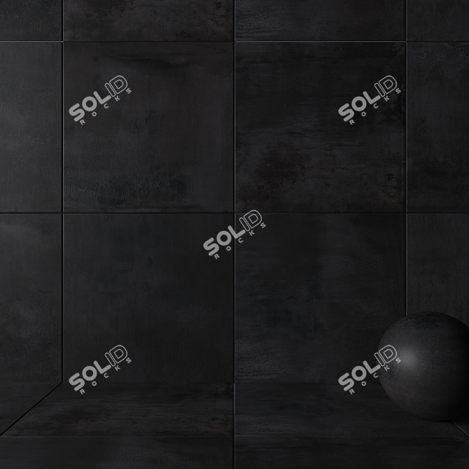 BLAZE Iron Wall Tiles: High-Definition, Multi-Texture, 120x120cm 3D model image 2