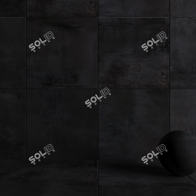 BLAZE Iron Wall Tiles: High-Definition, Multi-Texture, 120x120cm 3D model image 3