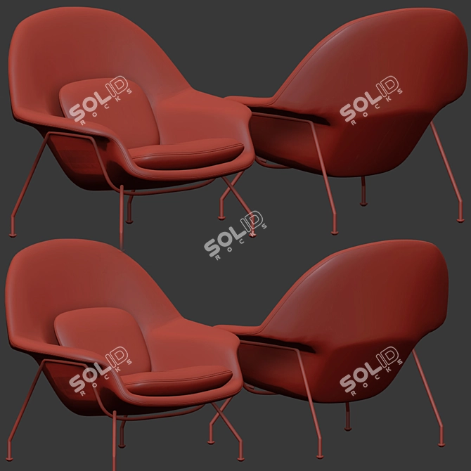 Oceanic Comfort: Pacific Armchair 3D model image 3