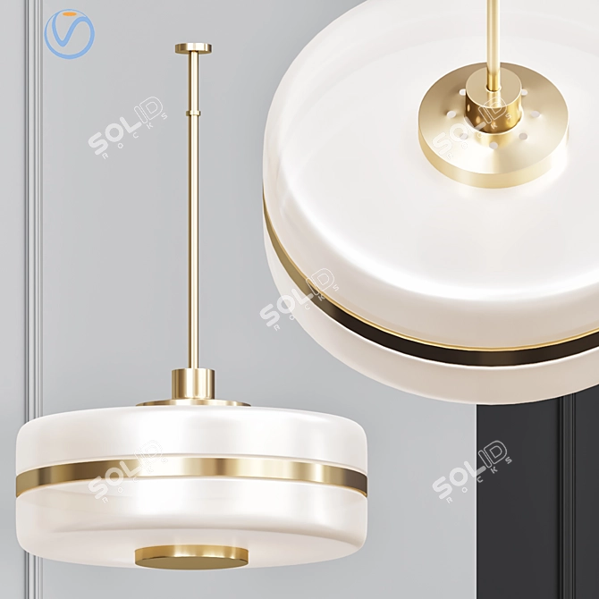 Sleek Modern Masina Pendant 3D model image 1