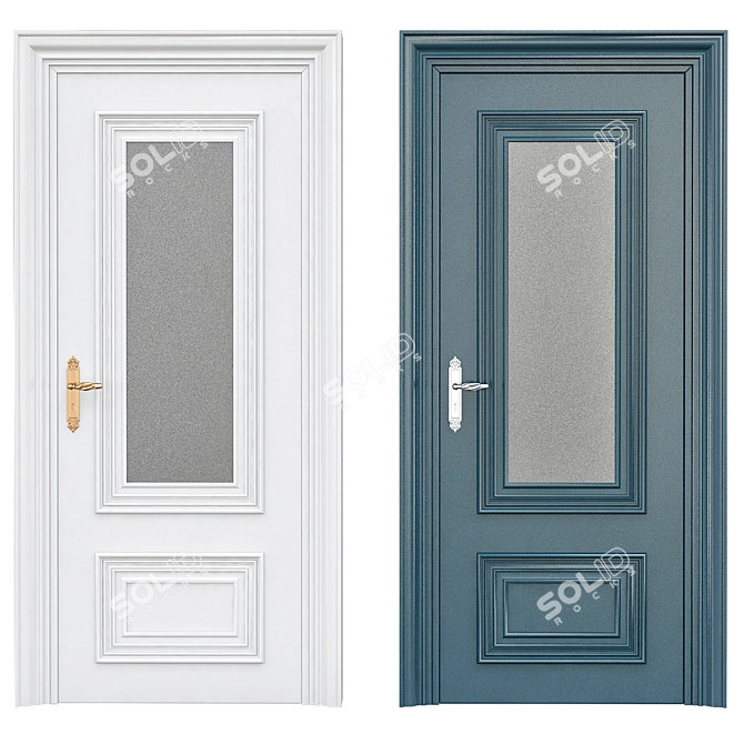 Elegant and Modern Interior Doors 3D model image 1