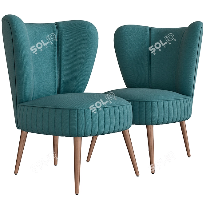 Regal Elegance: Duquesa & Malvada Elizabeth I 3D model image 1