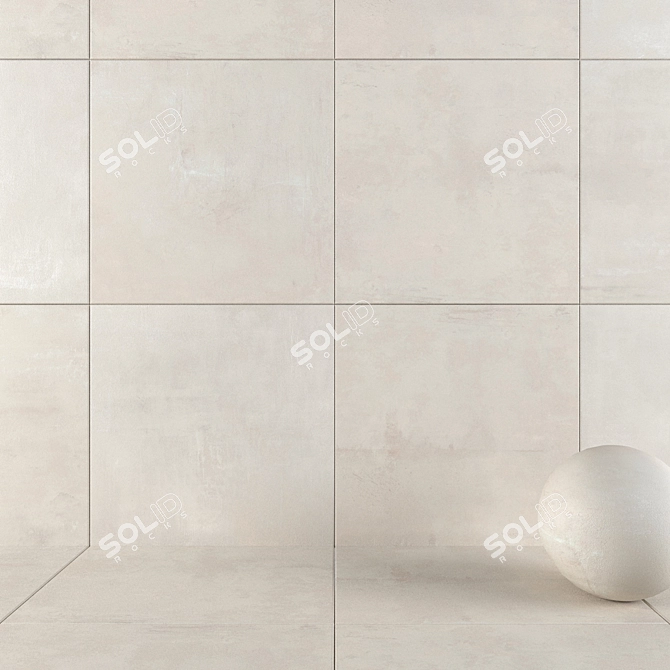 Boost White Wall/Floor Tiles: HD, Multi-texture, 120x120cm 3D model image 1