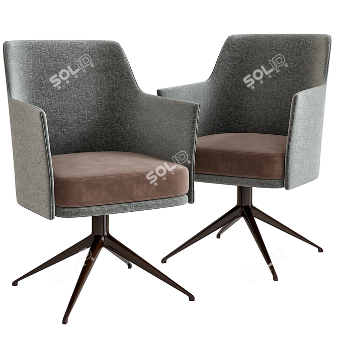 Elegant Poliform Stanford Chair 3D model image 1