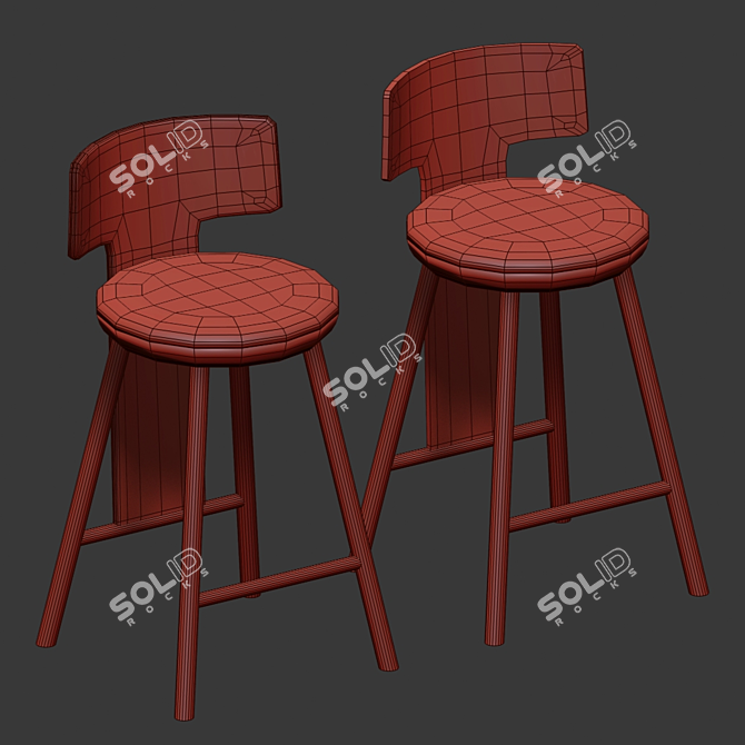 Arflex Pinna: Sleek and Stylish 2k Poly Chair 3D model image 3