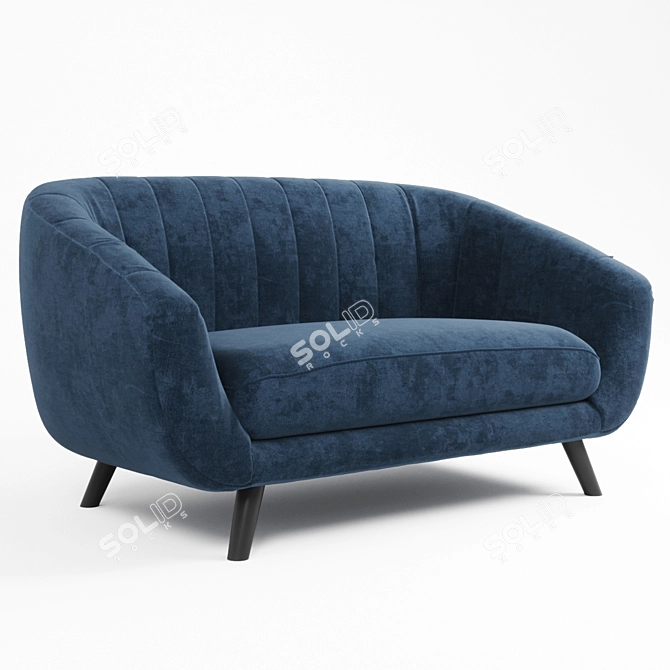 Velvet Sofa Signal Elite 2 3D model image 1