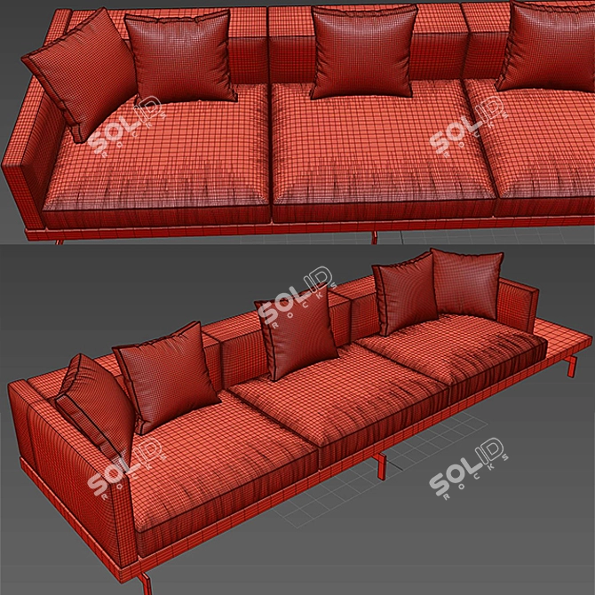 Dock Sofa: Modern 3DMax Design 3D model image 3