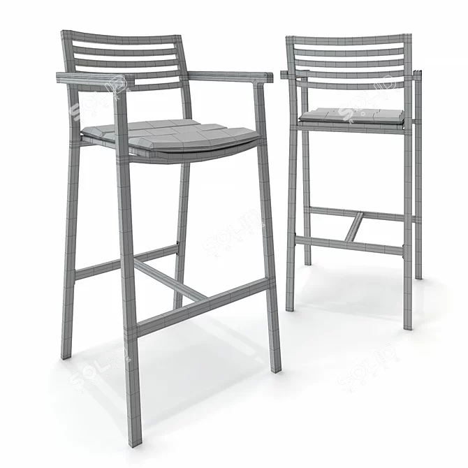 Elegant and Comfortable MINDO Klara Bar Stool 3D model image 3