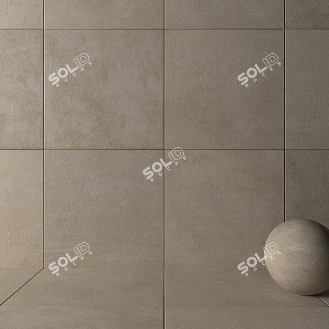 ATLAS RAW SAND Wall Tiles - 3K HD Multi-Texture 3D model image 2