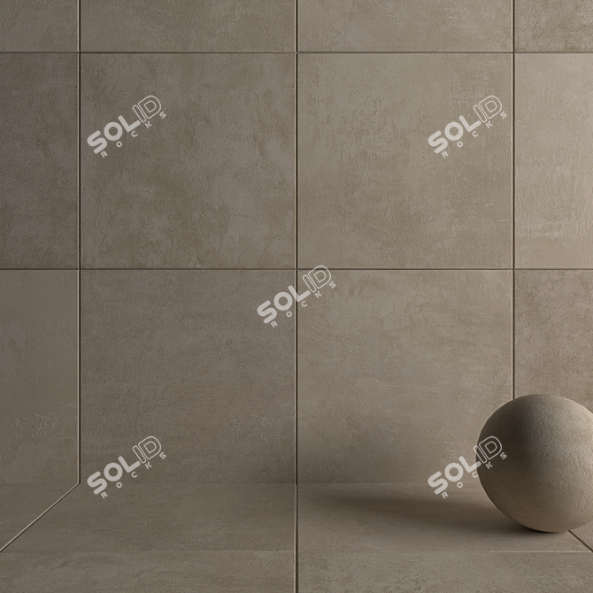 ATLAS RAW SAND Wall Tiles - 3K HD Multi-Texture 3D model image 3