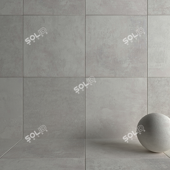 Atlas Raw White Wall Tiles 3D model image 3