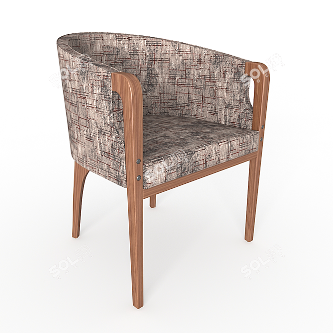 Modern Overlayed Chair with Vray Render 3D model image 1