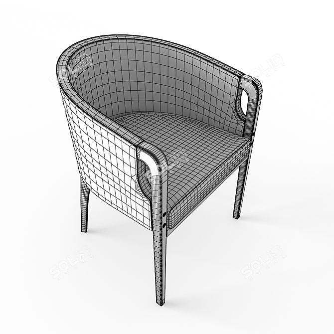 Modern Overlayed Chair with Vray Render 3D model image 3