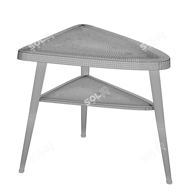 Vintage Style Jimi Bedside Table 3D model image 3