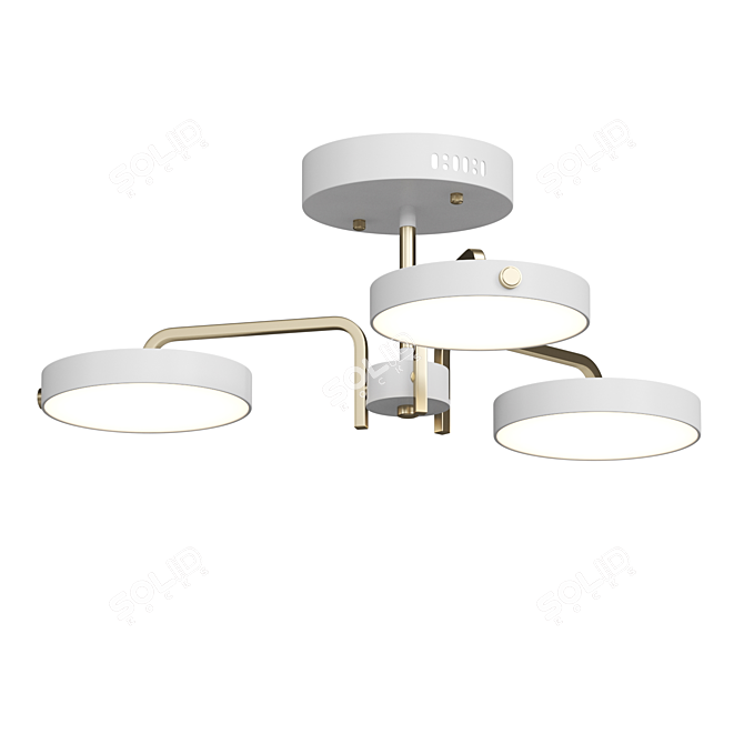 Scandinavian LED Ceiling Chandelier 3D model image 2