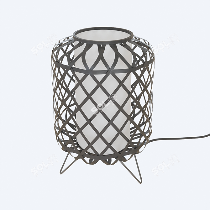 Bamboo Bliss: IKEA Gottorp Table Lamp 3D model image 2