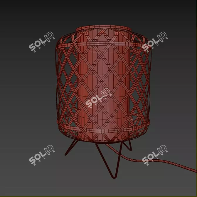 Bamboo Bliss: IKEA Gottorp Table Lamp 3D model image 3