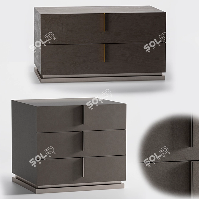 Ari Bedside Tables: Sleek and Functional 3D model image 1