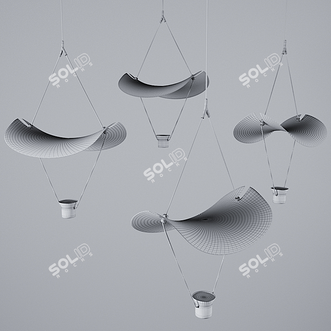 Elegant VOLLEE Chandelier 3D model image 3