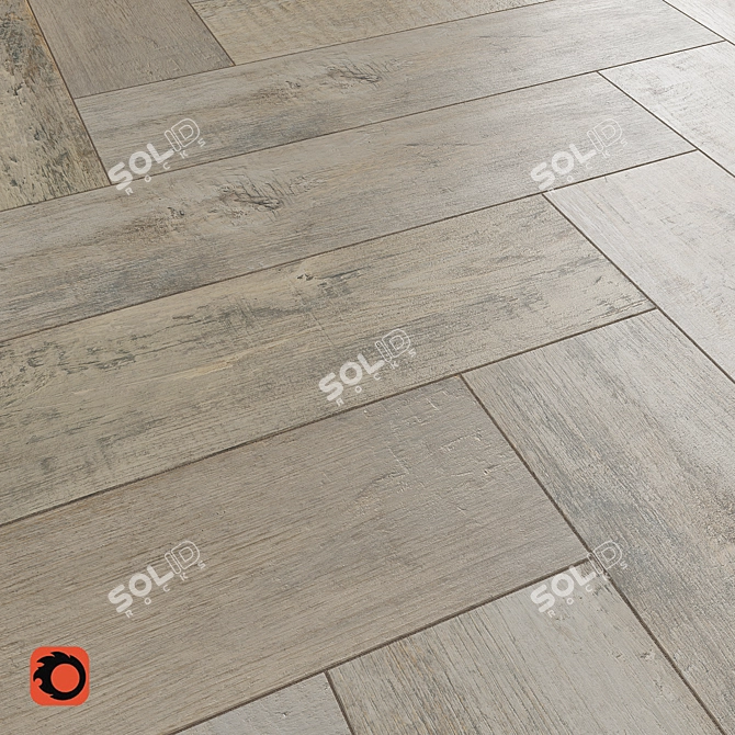 Rona Light Beige Wood Floor Tile 3D model image 3