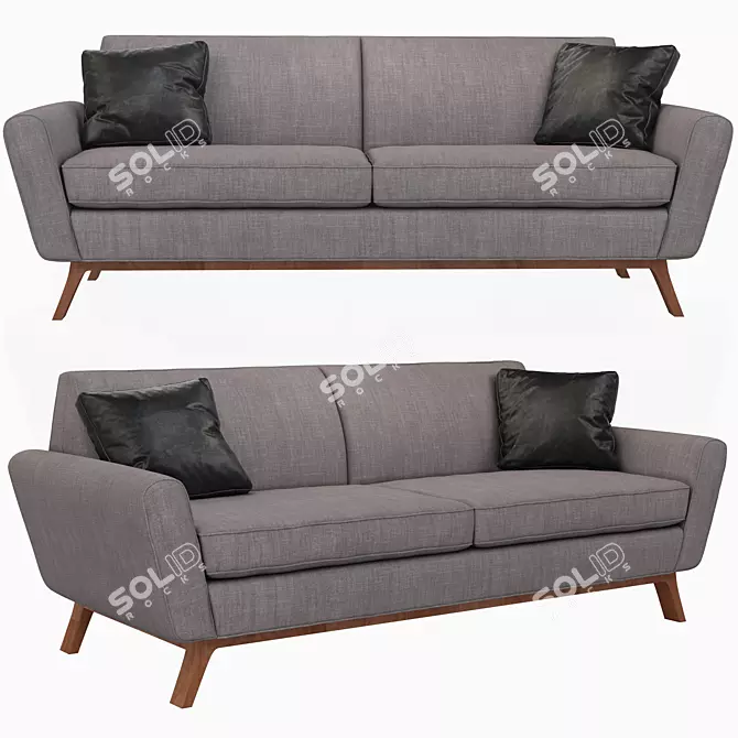 Cozy Comfort: Joybird Hyland Sofa 3D model image 1