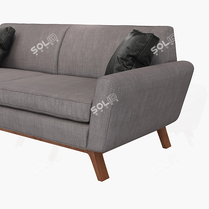 Cozy Comfort: Joybird Hyland Sofa 3D model image 2