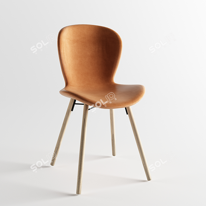 ErgoMax Chair 7: Sleek and Comfortable 3D model image 1