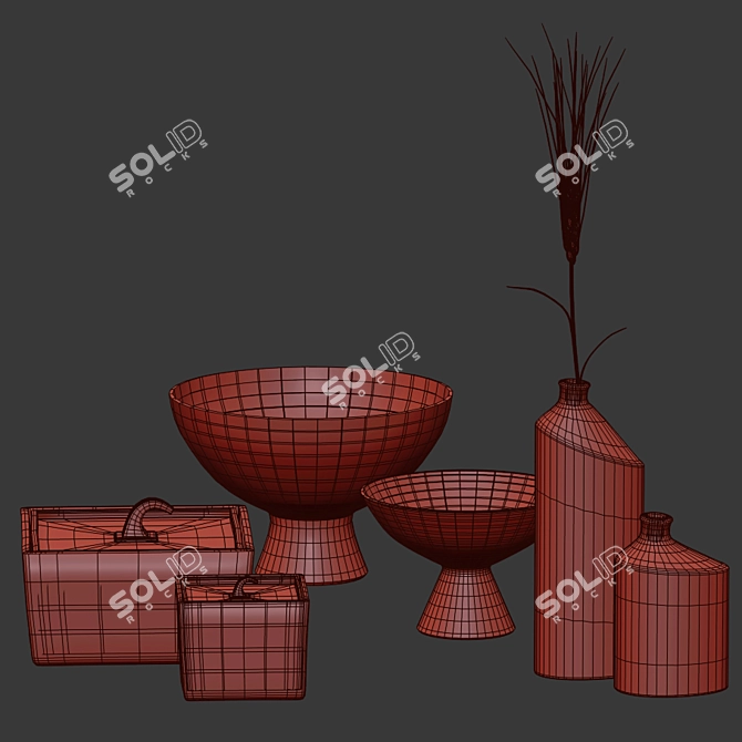 Luxury Promemoria Objects Set 3D model image 2