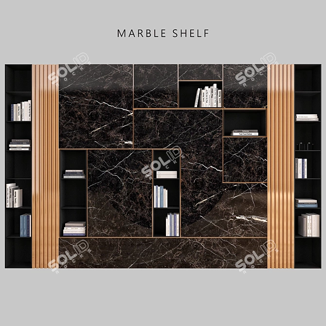 Marble Shelf: Sleek and Elegant 3D model image 1