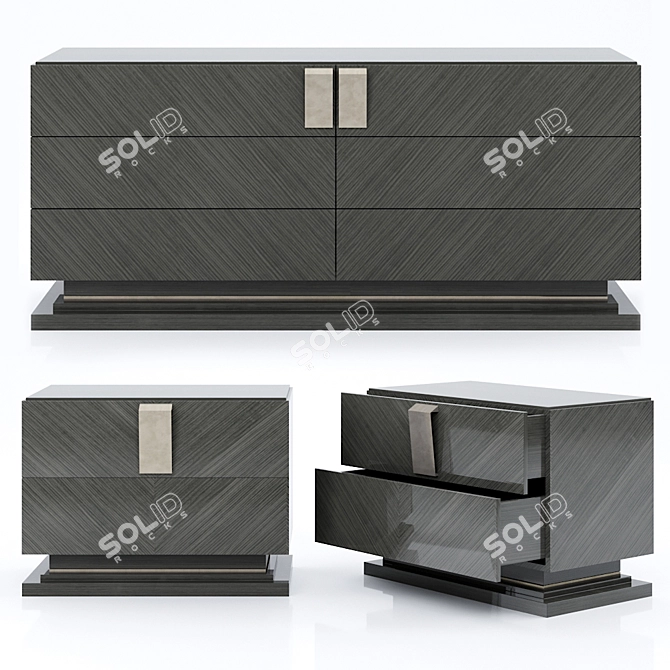 Plaza Collection: Stylish Bedroom Furniture 3D model image 1