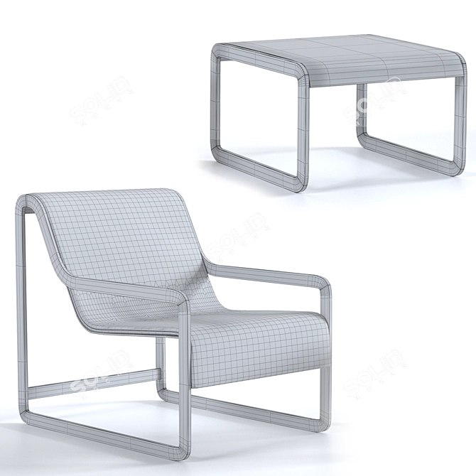 Modern Comfort: SWA Lounge Chair 3D model image 3