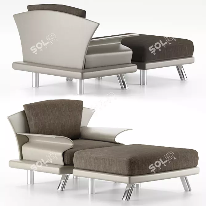 UltraLux Roy Sofa Chair 3D model image 1