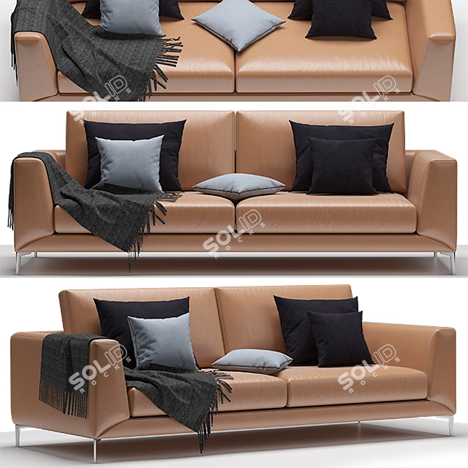 BoConcept Modern Sofa Set 3D model image 1