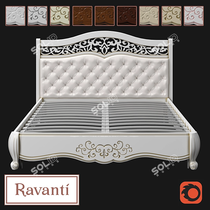 Ravanti Bed No.1 - Elegant and Versatile 3D model image 1