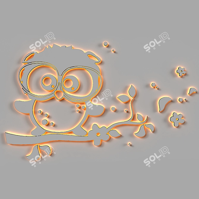 Elegant Wall Illumination 3D model image 2