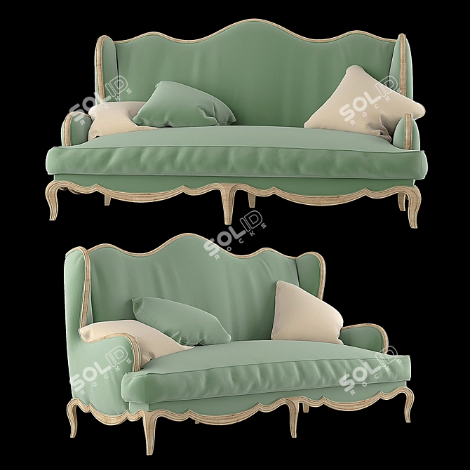 Elegant Classic Sofa: Timeless Design 3D model image 1