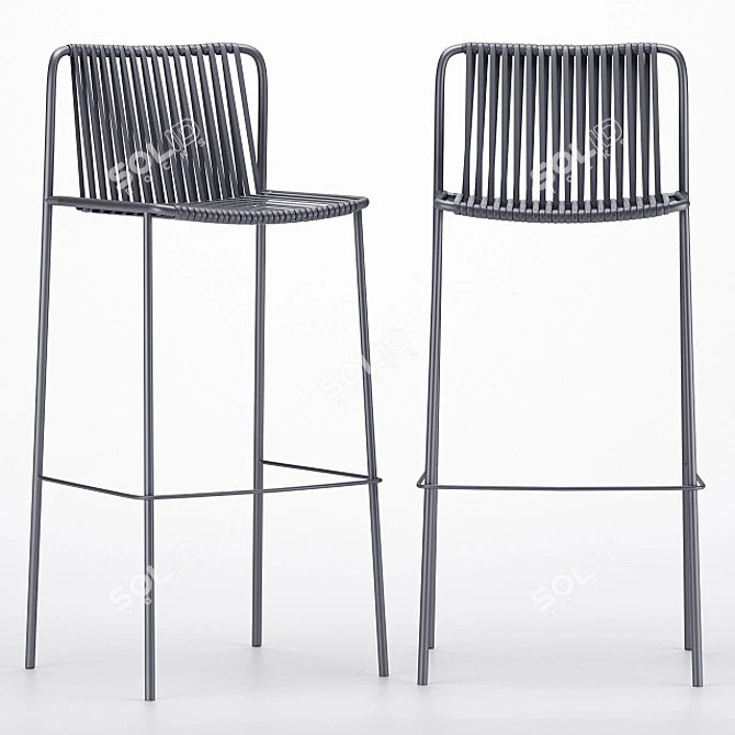 Tribeca 3668 Industrial Barstool 3D model image 1