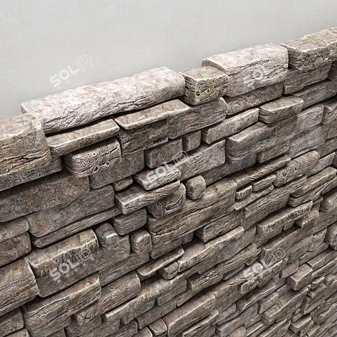 Decorative Stone Wall: Stunning 3D Max Design 3D model image 2