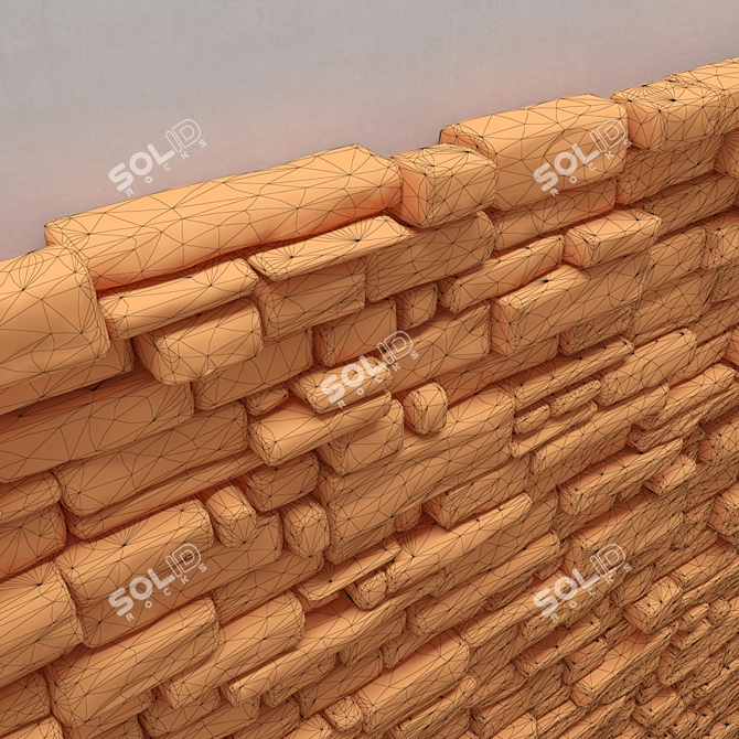 Decorative Stone Wall: Stunning 3D Max Design 3D model image 3