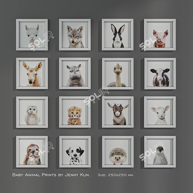 Adorable Baby Animal Prints! 3D model image 2