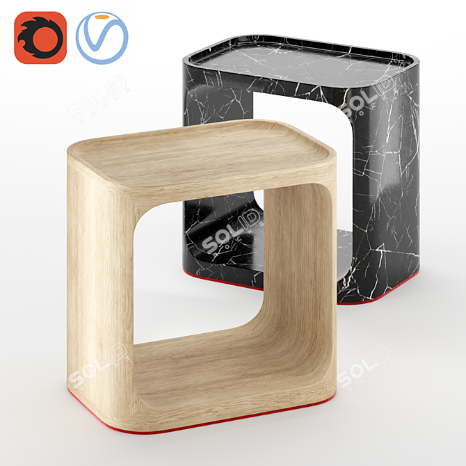 Modular Multi-Functional Coffee Tables 3D model image 1