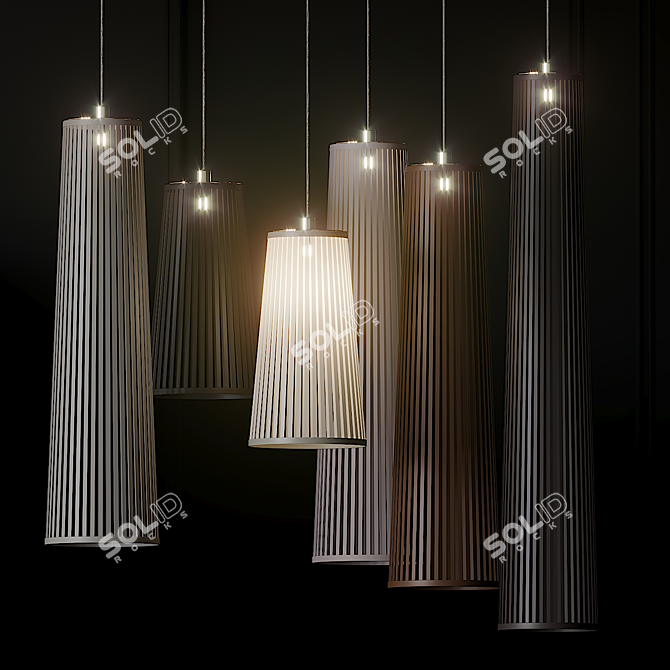 PABLO SOLIS Pendant Lamp - Unique Lighting Fixture 3D model image 1