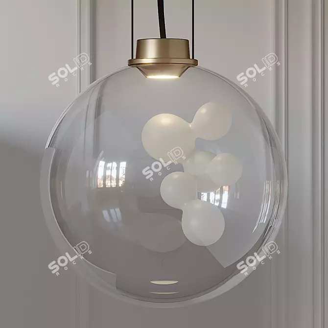 Soap Sphere Pendant: Elegant Ceiling Light 3D model image 1