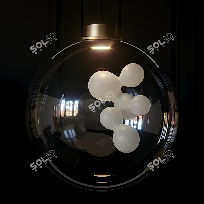 Soap Sphere Pendant: Elegant Ceiling Light 3D model image 2