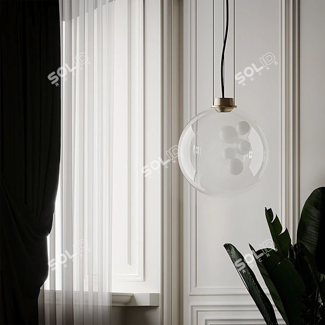 Soap Sphere Pendant: Elegant Ceiling Light 3D model image 4