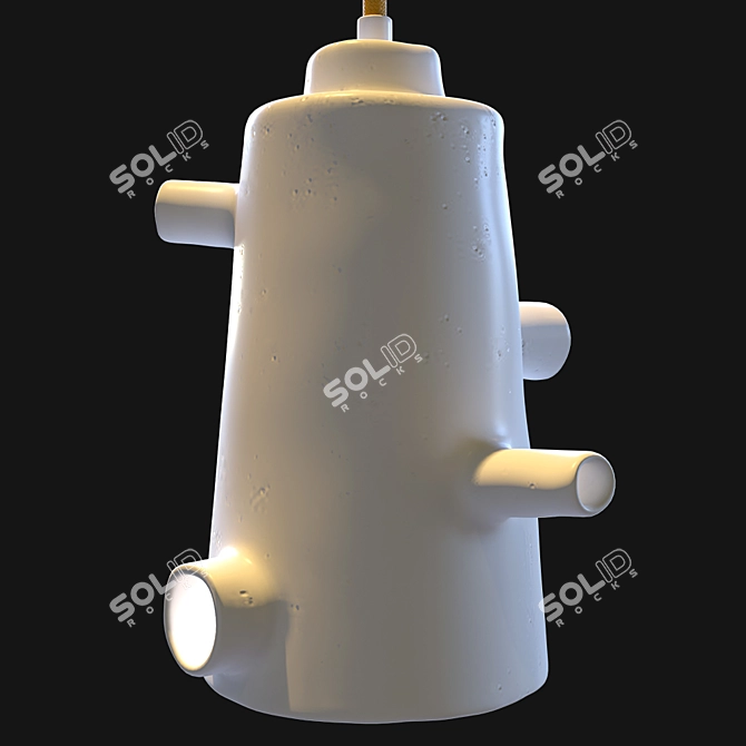 Ceramic Tube Pendant Lamp 3D model image 3