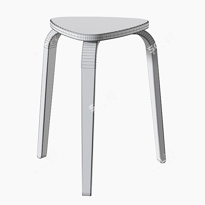 IKEA Curre Stool - Stylish and Compact! 3D model image 3