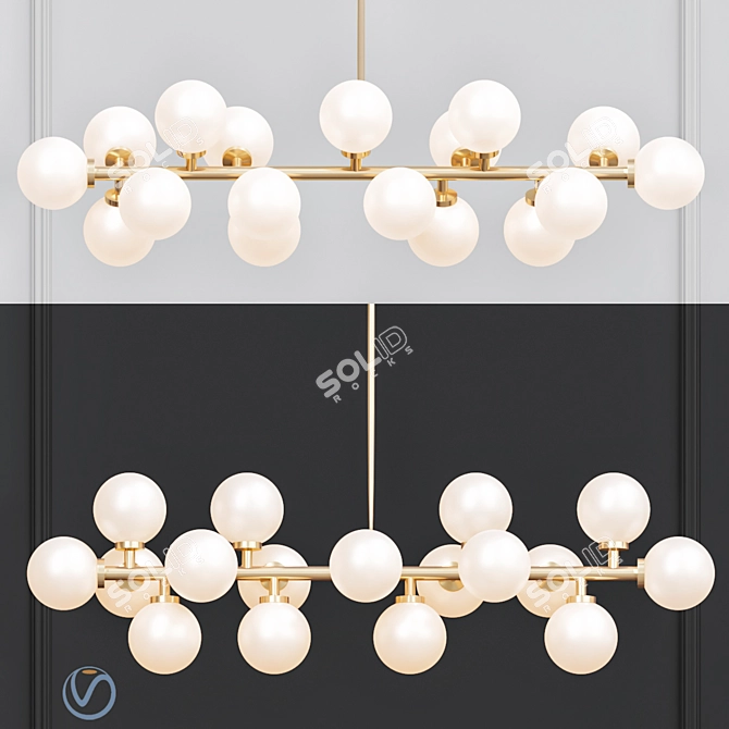 Icy Glow Bubble Chandelier 3D model image 1