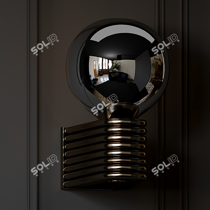 Elegant Hoxton Wall Sconce by Space Lighting 3D model image 2