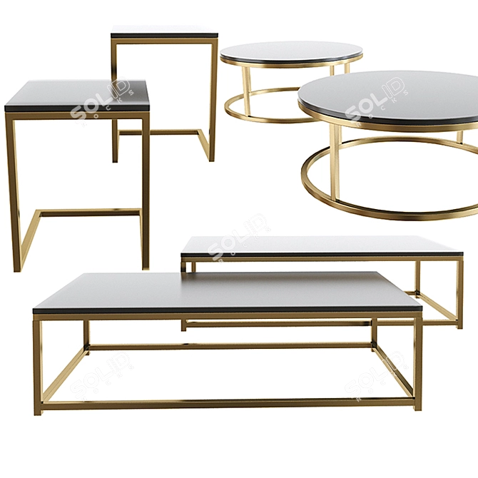 Elegant Marble Coffee Table: Smart Design 3D model image 3